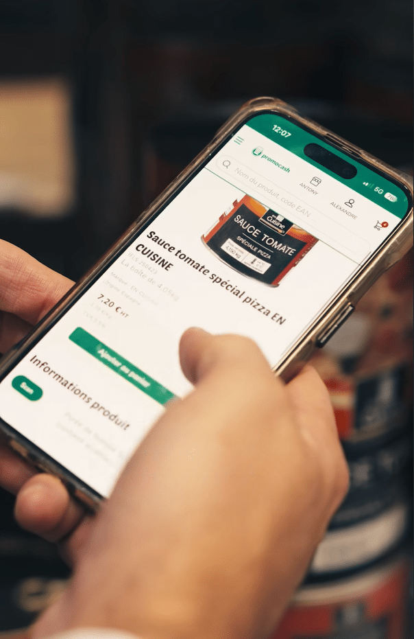 application promocash vu sur smartphone